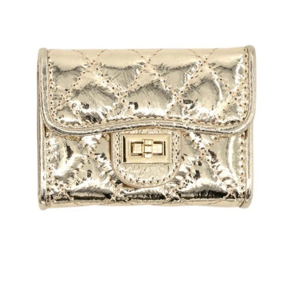 Gold credit card holder